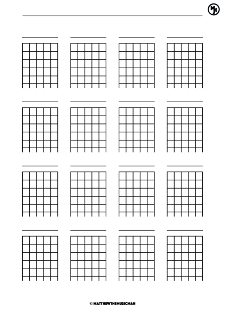 Blank Guitar Chord Boxes