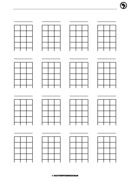 Blank Ukulele Chord Boxes